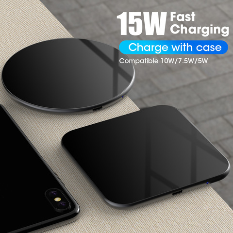 15W Tapis Chargeur Sans Fil pour iPhone X/XS Max XR 8 Plus SIKAI 10W Chargeur Sans Fil pour Huawei mate 20 pro p30pro ► Photo 1/1