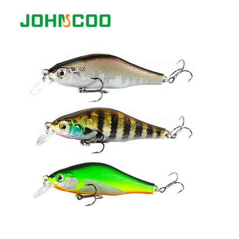 JOHNCOO Khamsin appât dur méné 70mm/9.5g leurre de pêche perche basse Wobbler poisson leurre de pêche ► Photo 1/6