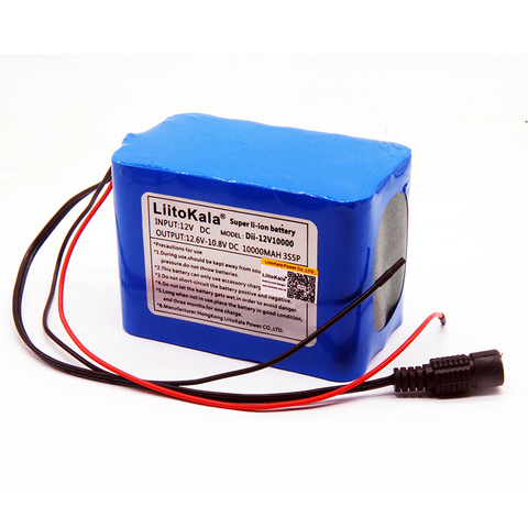 HK LiitoKala 100% Nouvelle Protection Grande capacité 12 V 10Ah 18650 au lithium Rechargeable batterie 12 v 10000 mAh capacité ► Photo 1/3