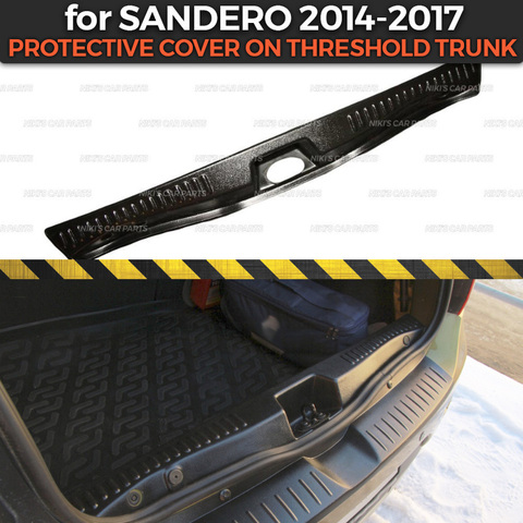 Housse de protection pour Renault Sandero/steway 2014 – 2017, protection sur le seuil du coffre, garniture en plastique ABS, accessoires de voiture ► Photo 1/5