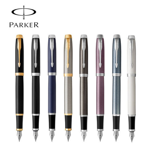 Parker IM stylo plume, plume moyenne avec recharge d'encre bleue, boîte-cadeau, stylo plume de luxe ► Photo 1/6