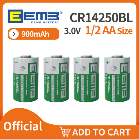 Batterie cylindrique au Lithium de la batterie LS14250 de l'aa LS14250 d'ege CR14250BL 3.0V 900mAh 1/2 Non-Rechargeable originale de PLC ► Photo 1/6