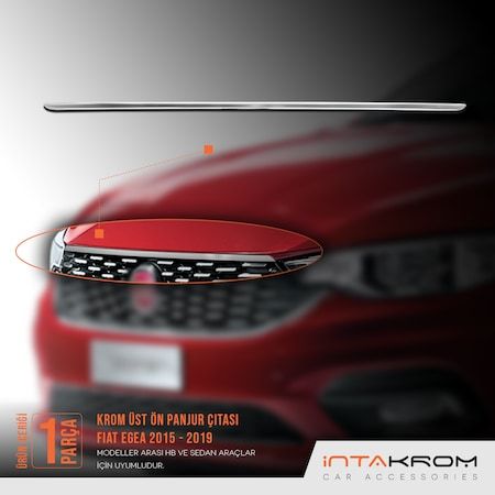 Fiat Egea garniture de calandre supérieure chromée 2015-2022/hb-sd accessoires de style Chrome modifiés ► Photo 1/6