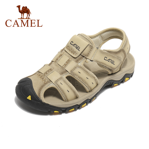 CAMEL mode confortable doux gladiateur romain en cuir véritable sandales hommes Beathable en plein air randonnée chaussures d'été ► Photo 1/6