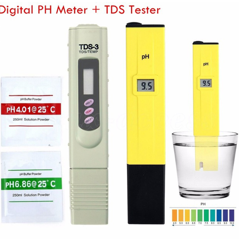 Un ensemble de ph-mètre (ph-009 (I)) et de TDs mètre (tds-3). Salinomètre TDs 3. 3 TDS mètre ph-mètre électronique. Tds-3-meter salinité ► Photo 1/5