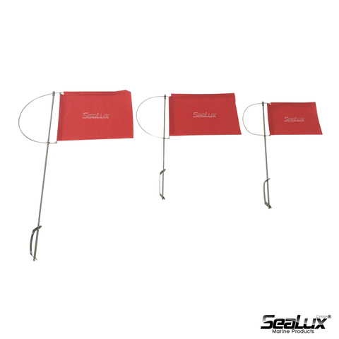 Sealux – Structure de fanion de vent moyen 175mm x 125mm avec drapeau en Nylon rouge, indicateur de vent pour Yacht de bateau marin ► Photo 1/6