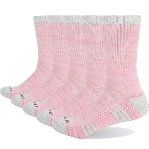 YUEDGE – chaussettes respirantes et rembourrées en coton pour femmes (5 paires/pack), confortables, pour entraînement, Fitness, athlétisme, course à pied ► Photo 1/6