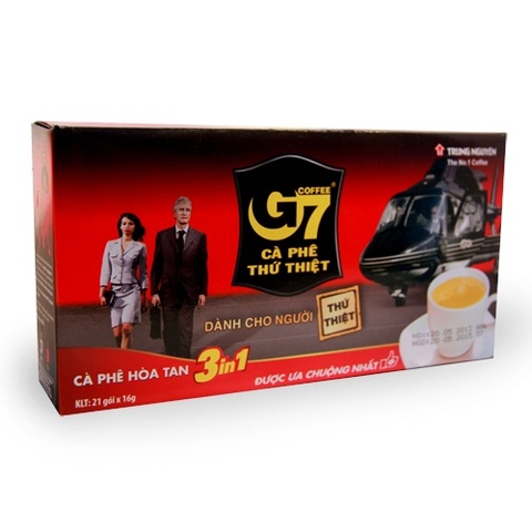 Café vietnamien instantané «G7» 3 en 1 (21 paquets) 336g ► Photo 1/3