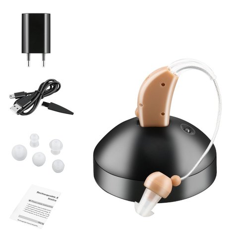 Meilleure mini aide auditive Rechargeable, amplificateur de son d'oreille, aide auditive, pour personnes âgées ► Photo 1/6