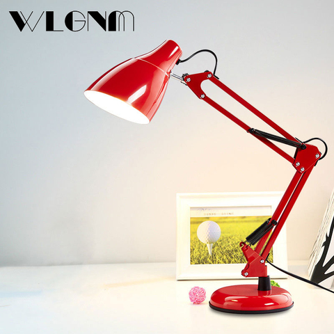 Lampe de Table pliable au design moderne, disponible en noir, blanc, rouge, idéal pour la lecture ou la chambre à coucher ► Photo 1/6