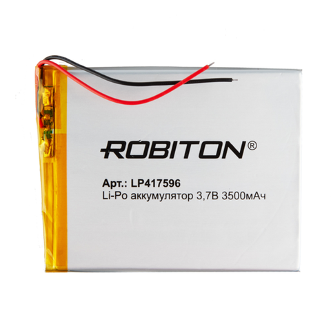 Batterie Lithium-ion polymère lp417596 robiton, prisme li-pol avec circuit de protection ► Photo 1/1