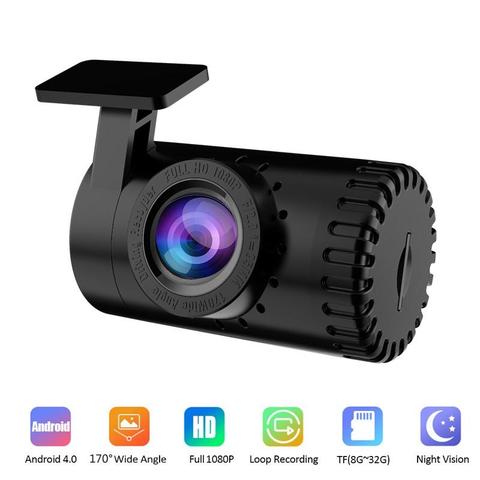 1080P HD voiture caméra vidéo Vision nocturne tableau de bord caméra enregistreur vidéo Android USB 170 ° grand Angle voiture Dashcam caché Auto DVR registre ► Photo 1/6