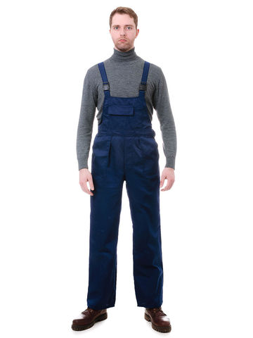 Semi-salopette pour homme (TC. Mixte, 210), uniforme bleu foncé, salopette, vêtements de travail, travail spécial, salopette de treuil ► Photo 1/4