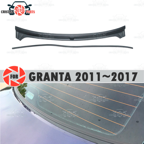 Plaque de protection en plastique ABS pour Lada Granta, 2011 ~ 2017, protection sous la vitre arrière, garniture, accessoires de voiture, style ► Photo 1/6