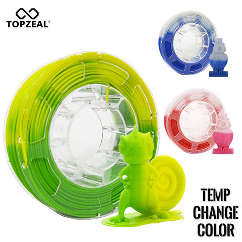 Couleur de Filament de PLA de TOPZEAL changée par la température, bobine de 1KG 1.75mm PLA de Filament, précision dimensionnelle +/-0.05mm pour l'imprimante 3D ► Photo 1/6