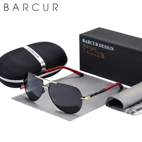 BARCUR hommes lunettes De soleil polarisées UV400 Protection conduite lunettes De soleil femmes mâle Oculos De Sol ► Photo 1/6