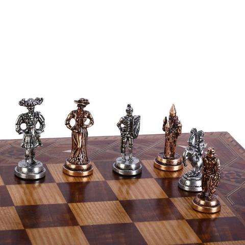 Personnages historiques faits à la main de la garde royale espagnole pièces d'échecs en métal roi 6.5 cm (le tableau n'est pas inclus, seulement 32 pièces d'échecs) ► Photo 1/4