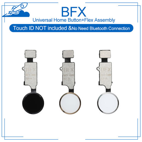 BFX universel accueil bouton Flex assemblée remplacement pour iPhone 7 7P 8 8P retour retour non inclus Touch ID pas besoin de Bluetooth ► Photo 1/5