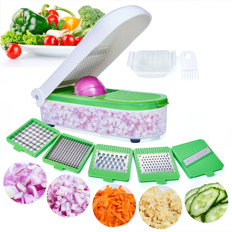 Hachoir à légumes Dicer accessoires de cuisine Mandoline trancheuse Cutter pomme de terre fromage carotte râpe fruits éplucheur outil de cuisine ► Photo 1/6