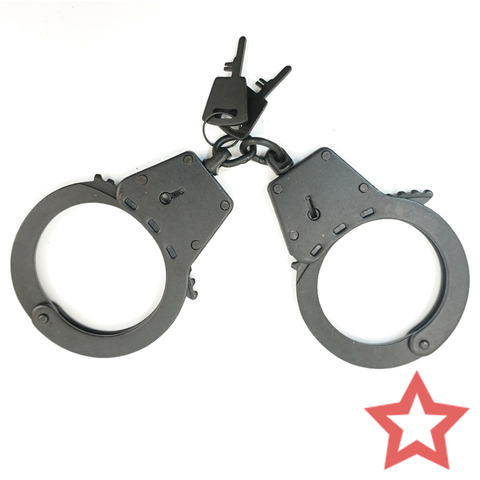 Menottes BRS crabe taupe professionnel Chrome galvanisé bracelets en acier pour la police et les gardes de sécurité ► Photo 1/6