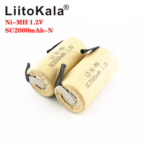 LiitoKala Ni-MH 1.2V SC 2000mAh Ni MH haute puissance outil batterie taux de décharge des cellules 10C batteries rechargeables cellules bricolage nicke ► Photo 1/4