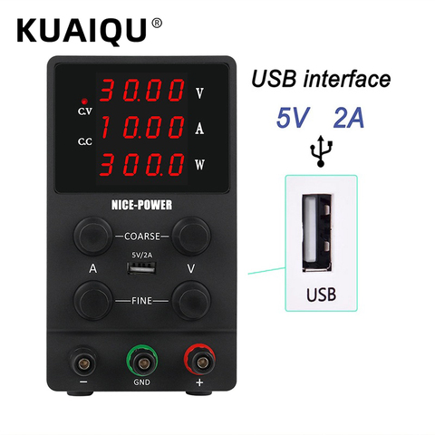 30V 10A LED Display Adjustable Switching Regulator DC Power Supply K3010D Laptop Repair Rework 110v - 220v LAB DC Power Supply ► Photo 1/6