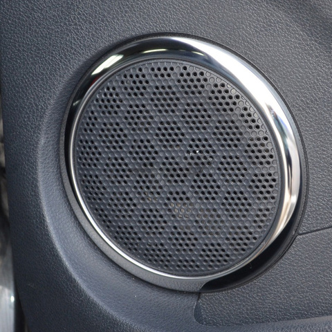 Enceinte de porte en acier inoxydable, 4 pièces, couvercle sonore stéréo, garnitures décoratives de moulage, pour Dacia Renault Logan 2 Sandero 2 chrome access ► Photo 1/3