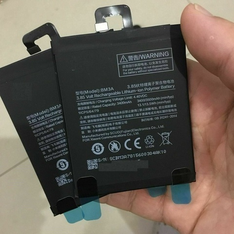 Batterie de téléphone 3400 mAh BM3A pour Xiaomi Mi Note 3 Batteries rechargeables de batterie de remplacement de haute qualité ► Photo 1/1