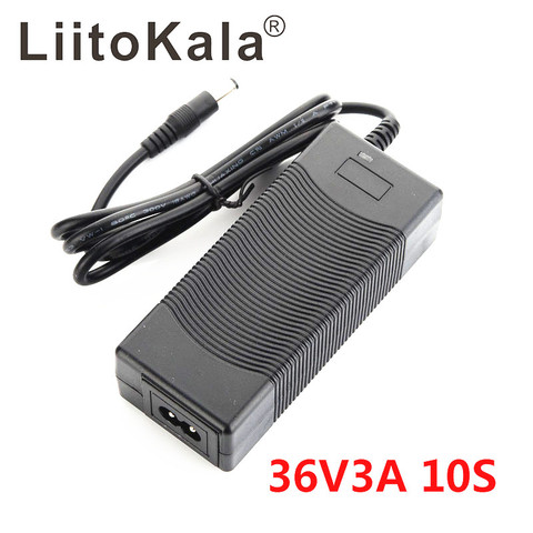 LiitoKala 10S 42V 3A chargeur de batterie pour 10S 36V Li-ion batterie vélo électrique chargeur de batterie au lithium haute qualité chaleur forte ► Photo 1/4