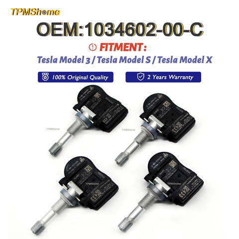 Système de surveillance de l'air des pneus, capteur TPMS, 433MHz, pour Tesla modèle S modèle X modèle 3 103460200C ► Photo 1/3