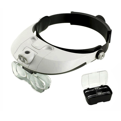 Loupe lunettes phare binoculaire avec éclairage 81001-g ► Photo 1/5