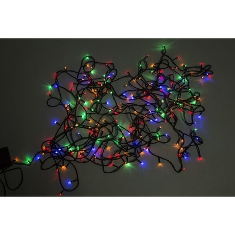 Guirlande de noël led linéaire, 100 L, multicolore, fil foncé, 6 m ► Photo 1/2