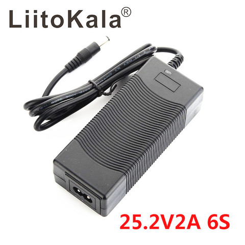 LiitoKala – pack de batteries 6S 25.2V 2a 24V, chargeur de batteries au lithium Li-ion, adaptateur convertisseur AC 100-240V ► Photo 1/5