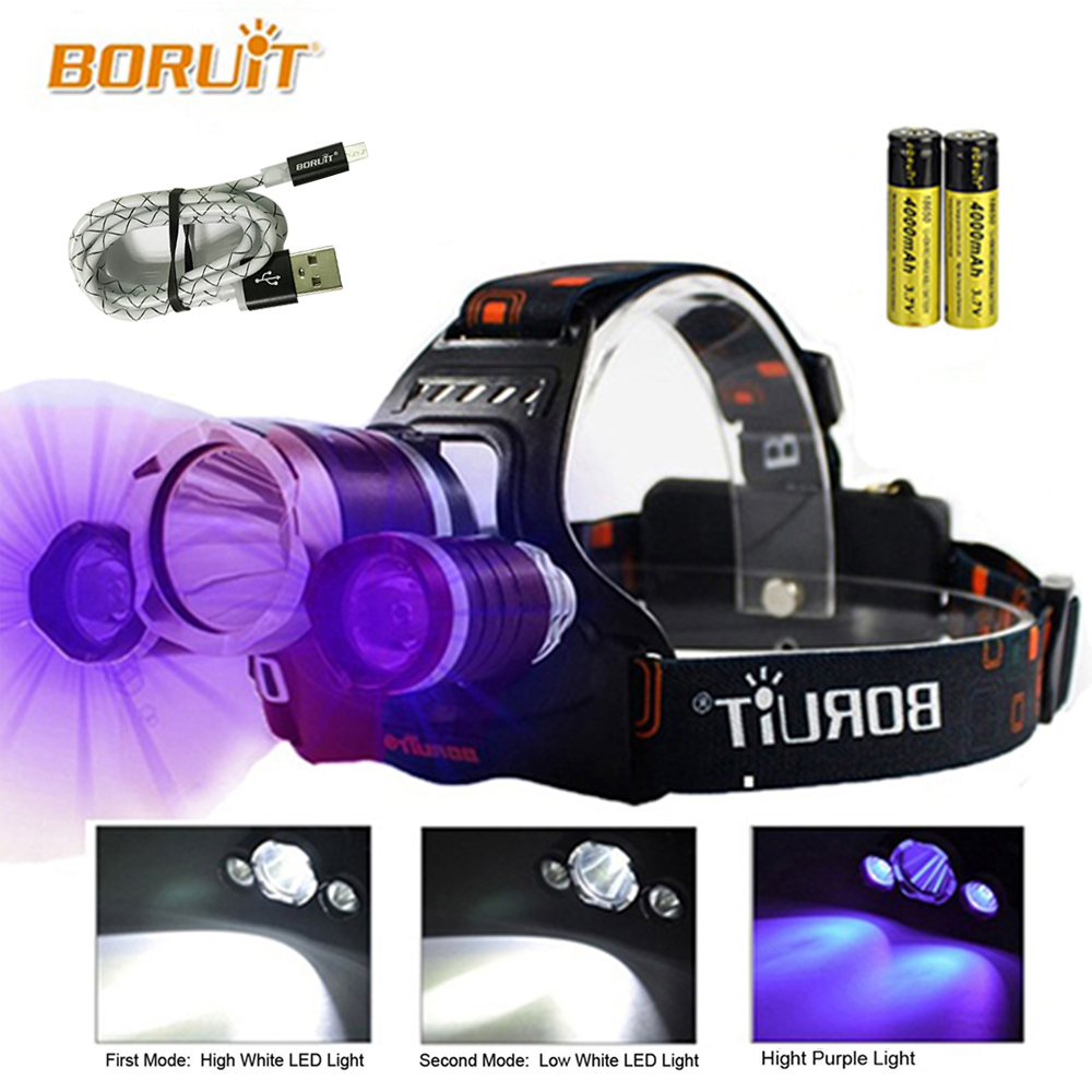 B emballage blanc - Mini lampe frontale led à Induction IR avec B emballage blanc - Mini lampe frontale led à Induction IR avec