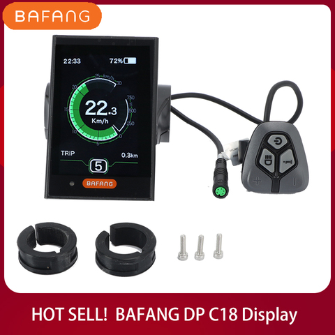 ЖК-дисплей BAFANG DP C18 для электровелосипеда, дисплей BAFANG 36 В/48 В BBS01B BBS02B BBSHD для двигателя среднего привода ► Фото 1/6