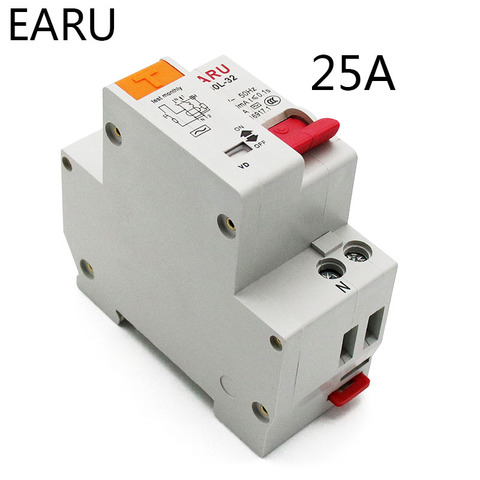 25A DZ30L EPNL DPNL 230 В 1P + N выключатель остаточного тока с защитой от перегрузки и короткого тока RCBO RCCB MCB DIY ► Фото 1/3