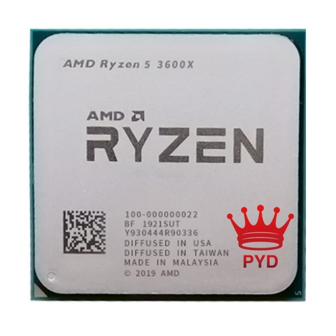 Процессор AMD Ryzen 5 3600X R5 3600X 3,8 ГГц шестиядерный двенадцатипоточный ЦПУ 7 нм 95 Вт L3 = 32M 100-000000022 разъем AM4 ► Фото 1/2
