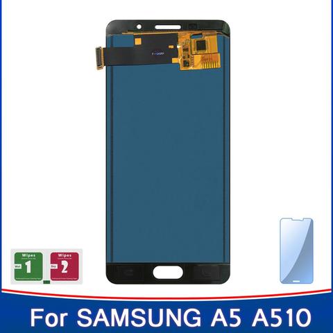 Высокое качество для Samsung Galaxy A5 2016 A510 A510F A510M A510FD ЖК-дисплей для Samsung Galaxy A5 ЖК сенсорный экран сенсорная панель ► Фото 1/6