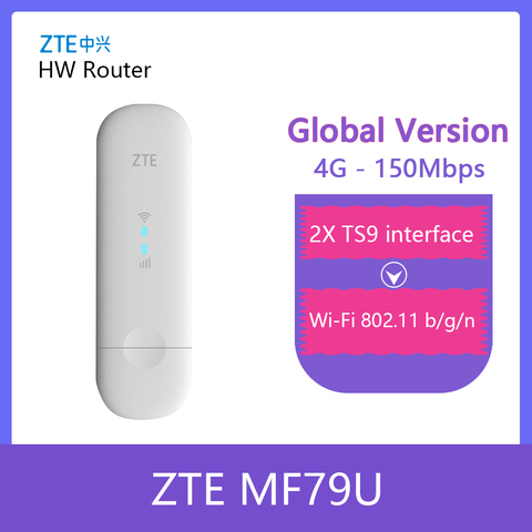 Разблокированный ZTE MF79 4G150M LTE USB Wingle LTE 4G USB WiFi модем dongle автомобильный wifi PK Huawei E8372h-153 E8372h-608 ► Фото 1/6