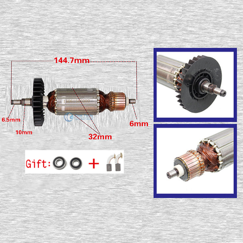 AC220-240V роторный якорь заменить для MAKITA 100 9523NB 9524NB 9525NB 518835-0 517303-0 ротор ► Фото 1/1