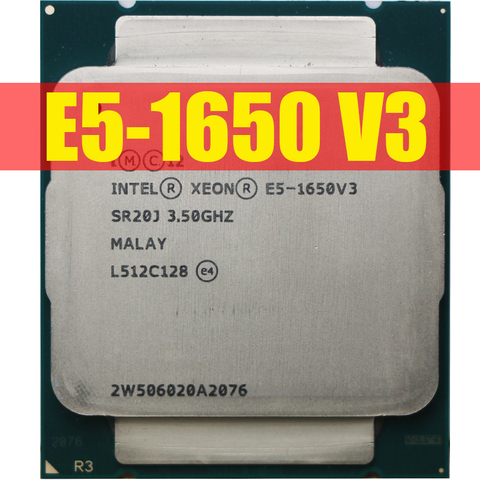 Процессор Intel Xeon E5 1650 V3, 3,5 ГГц, 6 ядер, 15 Мб кэш-памяти ► Фото 1/3