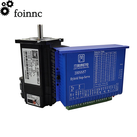 Гибридный шаговый Серводвигатель 2N.M, драйвер 2HSS57 + 57J1880EC-1000 с замкнутым циклом, входное напряжение ► Фото 1/1