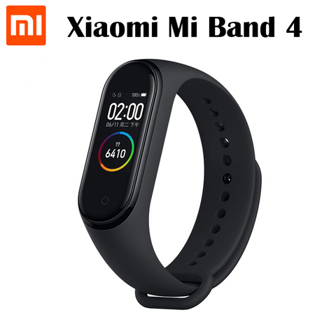 Оригинальный Смарт-браслет Xiaomi Mi Band 4, Bluetooth 5,0, пульсометр, фитнес-трекер Xiaomi band 4, экран AMOLED 0,95 дюйма ► Фото 1/6