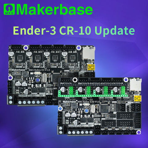 Makerbase MKS Robin E3 E3D 32-битная плата управления, детали для 3D-принтера с tmc2209 Uart, драйвер режима для Creality Ender 3 CR-10 ► Фото 1/5