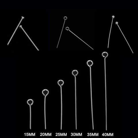 Шпилька с головкой из нержавеющей стали для изготовления ювелирных изделий, аксессуары, 15 мм, 20 мм, 25 мм, 30 мм, 35 мм, 40 мм, оптовый поставщик ► Фото 1/6