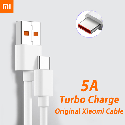 Оригинальный кабель зарядного устройства 5A Usb Type C Xiaomi, быстрая зарядка, Xiaomi Mi 11 10 Pro 5G 9 Poco M3 X3 NFC Redmi Note10 K30s Tipo C ► Фото 1/6