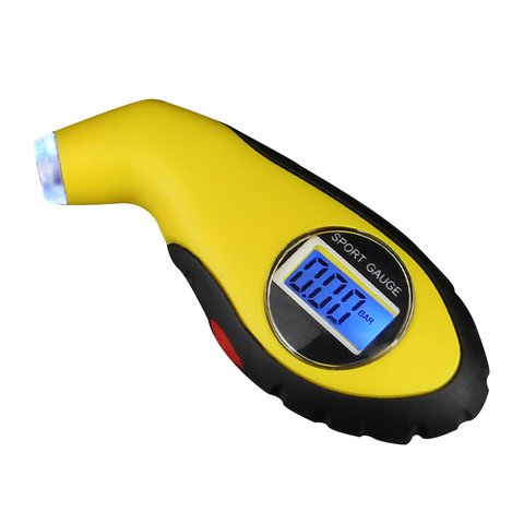 Цифровой автомобильный измеритель давления в шинах 0-100psi, инструмент для тестирования давления воздуха для автомобиля, мотоцикла, ЖК-диспле... ► Фото 1/6
