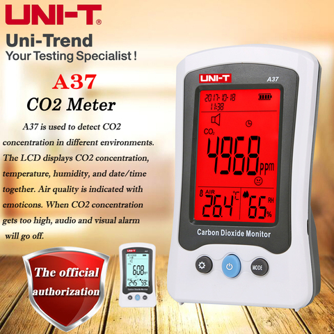 UNI-T A37 CO2 метр; Концентрация CO2/датчик температуры/влажности/домашний/Промышленный/лабораторный ► Фото 1/6