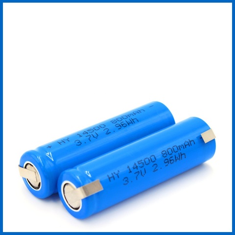 Новинка 100% оригинальные батареи высокой емкости AA 800 мАч VR2 14500 литий-ионные 3,7 в перезаряжаемые батареи для сварки ► Фото 1/6