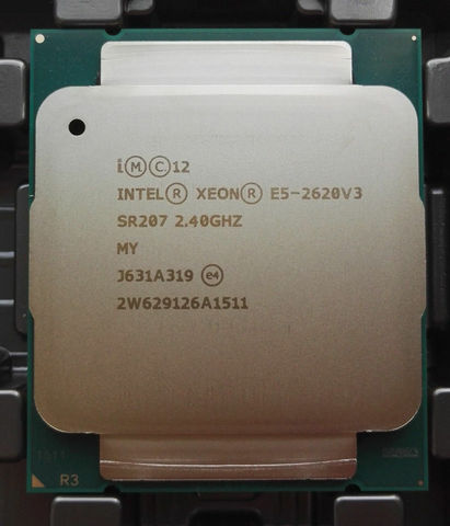 Процессор Intel E5 2620 V3, 2,4 ГГц, 15 Мб, 6 ядер, 85 Вт, разъем LGA 2011-3 SR207, V3, процессор ► Фото 1/1